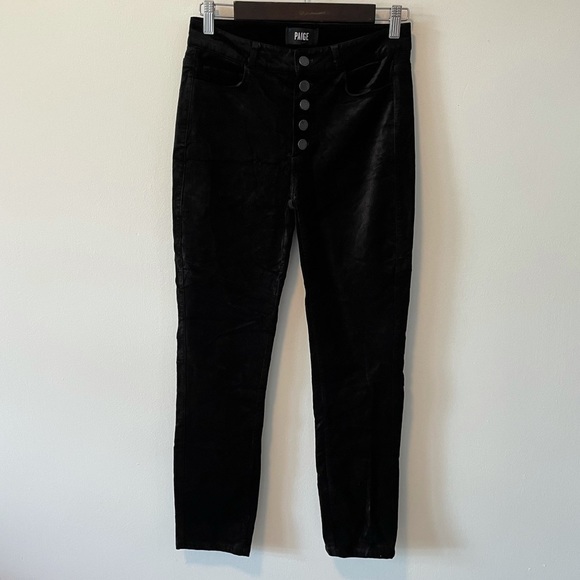 Paige Hoxton Ankle Peg Black Velvet Pants - Picture 15 of 15